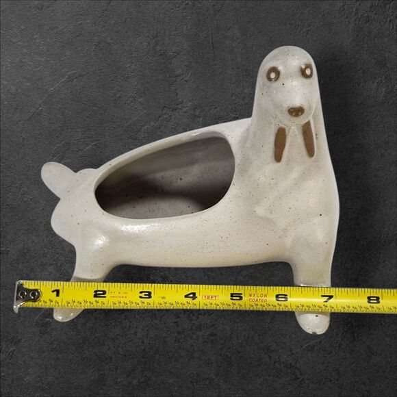 David Stewart Lions Valley Pottery Walrus Planter MCM Studio Ceramic Vintage - Picture 7 of 8